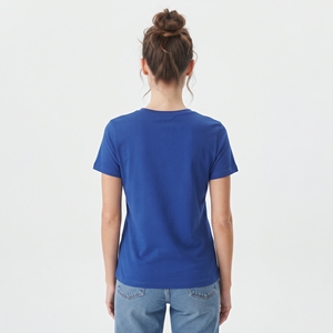 T-shirt pour femme à motif floral vibrant, manches courtes, col rond, coupe classique, en jersey imprimé, décontracté, mode estivale, respirant - Product Image 6