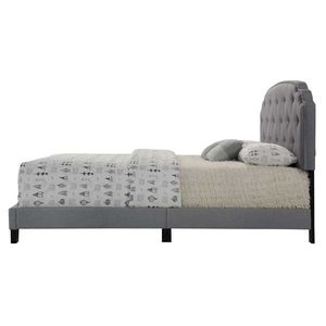 Letto Matrimoniale Grigio Imbottito Confortevole - Product Image 5