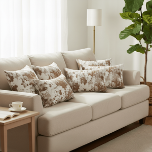 SOGA 6-Piece Rustic Bloom Pillow <b>Cushion</b> <b>Cover</b> Set 45cm Square with 30x50cm <b>Floral</b> Rectangular Total 650ml Water Absorption - Product Image 2