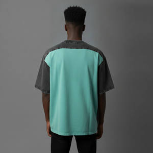 Camiseta de hombre de calidad premium, corte holgado, 2 colores, lavado ácido, 100% algodón, manga corta, cómoda, estilo urbano, hip hop. - Product Image 2