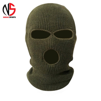 Cagoule tricotée sur mesure à 3 trous, style bandit, pour skieurs, rappeurs, sportifs, pêcheurs, 100% polyester