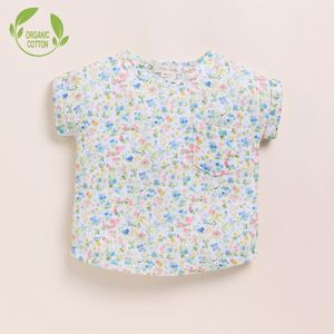 Paquete de camisetas extragrandes de muselina orgánica de calidad premium de 2-Fresa + Floral de primavera - Product Image 4