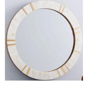 Handcraft Bone Inlay <b>Round</b> Pattern <b>Mirror</b> Frame Furniture for Living Room Unique Decorative Home and Office <b>Mirror</b> Frame - Product Image 2
