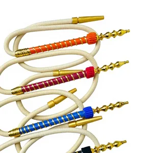 Tuyau de chicha Khateeb Premium Gold Handle Hookah en gros - Product Image 3