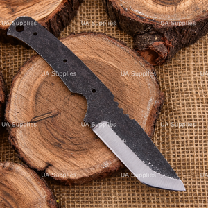 Cuchilla en bruto de acero al carbono Drop Point de venta directa de fábrica para bricolaje, cuchillo de camping con espiga completa y filo recto, material de mango personalizado - Product Image 3