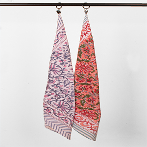 Multi Purpose Cotton Block Print Bandana 21X21 Inch Custom Headwear <b>Scarf</b> Wholesale Factory Manufacturer Exporter - Product Image 1