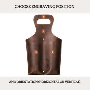 Porte-vin en cuir véritable personnalisé, logo personnalisé, porte-vin en cuir de qualité supérieure pour une seule bouteille, vente en gros LEB-0066 - Product Image 3