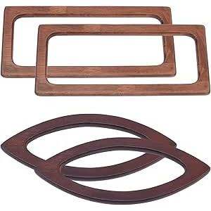 Poignée en bois écologique solide pour sacs, artisanat en bambou et en bois fait à la main pour les cadeaux et les travaux manuels - Product Image 3