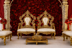 Decoración de Lujo para Mandap de Boda Jain, Tema Majestuoso para Boda India, Mandap Estilo Bollywood, Mandap Maharaja, Mandap con Diseño de Bigote, EE. UU. - Product Image 4