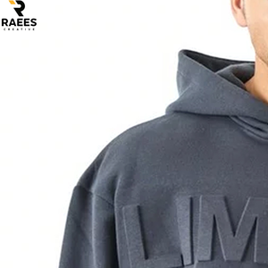 Nouveau sweat à capuche unisexe en coton de haute qualité, coupe oversize, imprimé en relief, 500 g/m², personnalisé, 100 % coton, essentiels, 3D embossé, pour homme - Product Image 3