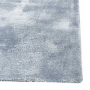OEM Luxury Viscose silk Plain Area Rug Hand Loom SkyBlue Carpet Cut Pile Plain Luxury Washable Non-Slip Medium Pile High Quality - Product Image 4