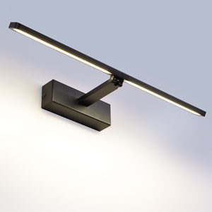 Applique murale LED moderne pour salle de bain, luminaires de vanité, indice de protection IP44, 8W, applique murale noire pour œuvres d'art, peinture - Product Image 1