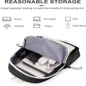 Fletcher Casual Sports <b>Backpack</b> Softback Zipper Closure Unisex <b>18L</b> Nylon Material Breathable PANELLED Pattern Daily Use - Product Image 3