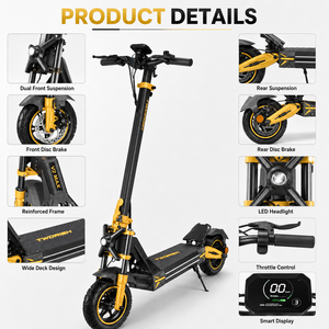 Trottinette électrique <span class=keywords><strong>V2</strong></span> MAX à double moteur, puissance de pointe 1640W, 48V 20Ah, longue autonomie, trottinette tout-terrain pour adultes, stock en entrepôt UE - Product Image 3