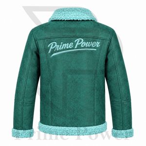 Men's Vintage Faux Leather Jackets <b>Sherpa</b> <b>Lined</b> Shearling Collar Winter Casual Fashion Outerwear Factory Wholesale 2026 - Product Image 2