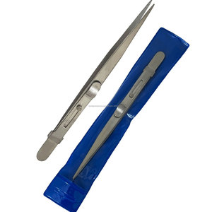 Pinzas de Precisión para Gemas y Diamantes con Bloqueo Manual, Punta Fina, Acero Inoxidable, para Joyería - Product Image 2