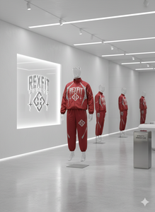 ชุดวอร์ม Rexfit OEM แบบมีโลโก้สะท้อนแสง ผลิตจากผ้าโพลีเอสเตอร์ผสมคอตตอน สำหรับผู้ชาย พิมพ์ลายสองชิ้น ชุดวอร์มแบบมีซิป ชุดกันลมสำหรับผู้ชาย - Product Image 3