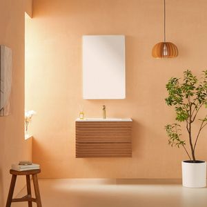 Mobile Bagno Sospeso da 30 Pollici con Lavabo in Ceramica per Bagni Piccoli - Product Image 1