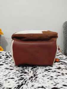 Sac à dos vintage en cuir véritable style western avec fermeture éclair, motif lettres, pour voyage, ordinateur portable et école, grande capacité HNBP-0058 - Product Image 4