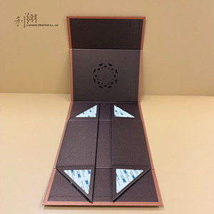 Deluxe Self Erecting Flattened <b>Box</b> with Magnetic Closure Matt Lamination Portable Design - Product Image 4