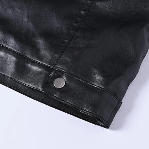 Chaleco de Cuero Vintage Punk para Hombre |   Chaleco de Motociclista sin Mangas con Remaches |   Chalecos de Cuero Negro para Hombre Estilo Urbano - Product Image 5