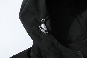 Casual <b>Men</b> Windbreaker <b>Jacket</b> With Hood - Fashionable Outdoor Sports Thin Coat Black - Product Image 3