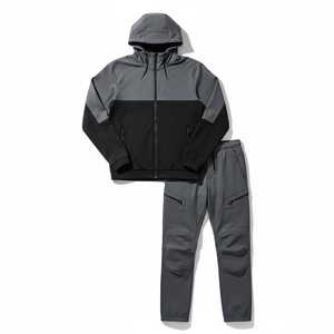 Men Track Suit Heavyweight Polyester Nylon Gym <b>Sweat</b> <b>Set</b> Latest Design 2 Piece Windbreaker Tracksuit Custom Logo And Design - Product Image 5