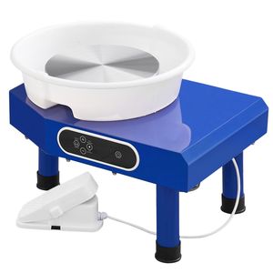 Tornio per ceramica da 10 pollici con pedale, vasca in ABS, velocità regolabile 60-300 RPM, pannello LCD manuale - Product Image 6