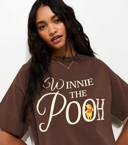 Dark Brown Pooh Oversized <b>T</b>-<b>Shirt</b> - Product Image 1