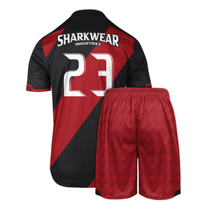 Ensemble de maillots et shorts de sport à séchage rapide, imprimés, anti-humidité, extensibles dans quatre directions, qualité supérieure, faible MOQ, 2 pièces, pour le football - Product Image 6