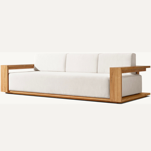 Three-seater <b>square</b> Sectional Sofa Made of Soft Foam Modern Design Suitable for Indoor Use Made of Strong <b>White</b> Teak Wood <b>Frame</b> - Product Image 3