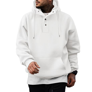 Sweat à capuche décontracté en polaire pour homme, avec cordon de serrage, manches longues, respirant, séchage rapide, logo personnalisé, poche intégrée - Product Image 1