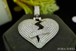 Pendentif Hip Hop en Argent Sterling 925 Plaqué Or avec Charme Cercle Étoilé en Diamant Moissanite de Luxe Authentifié GRA pour Hommes et Femmes - Product Image 6