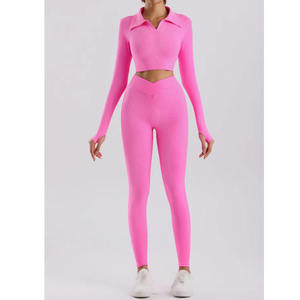 Ensemble de soutien-gorge de yoga et leggings pour femmes de haute qualité, vêtements de sport 2 pièces, séchage rapide, respirant, en spandex/coton/fibre de bambou - Product Image 4