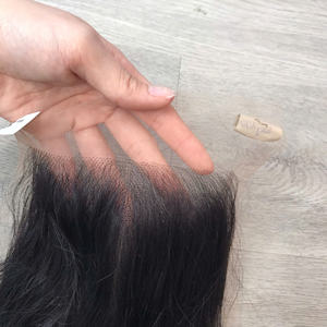 Extensions de cheveux crus de luxe vietnamiens à vagues profondes noires soyeuses Type de tissage de cheveux pour les perruques avant en dentelle pour femmes - Product Image 2