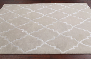 Tapis oriental en laine KNOTS RUG, motif tigre bleu, tufté à la main, rectangulaire, pour salon, bureau, à poils moyens. - Product Image 5