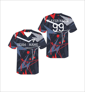 Camiseta de Béisbol Personalizada con Cuello en V, Manga Corta, Sublimada, de Poliéster que Absorbe la Humedad, con Impresión del Nombre del Equipo, para Adultos, para Todas las Temporadas - Product Image 5
