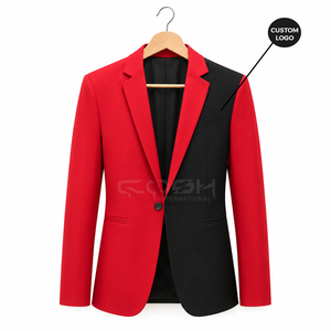 Blazer de costume professionnel pour femme Cosh International Sorority Sisterhood, en tissu tissé anti-rides, bicolore rouge et noir, chaud et élégant - Product Image 5