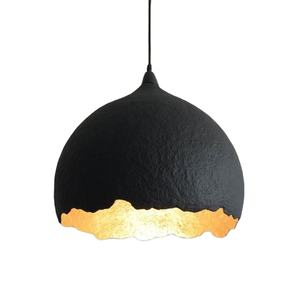 Designer Metal Pendant Lamp Black Exterior with Gold Interior Premium Ceiling Hanging <b>Light</b> Fixture Home Decor - Product Image 2