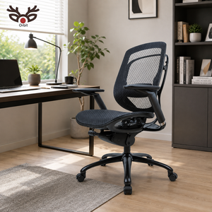 360 Degree New Black Ergonomic Modern Lift Swivel Fabric Executive Office <b>Chair</b> Aluminum Frame Ladder Back Tilting Steel Legs - Product Image 6