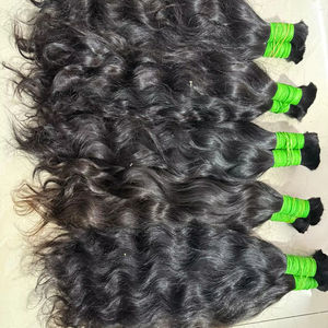 Cheveux humains naturels non traités à 100 %, mèches de cheveux ondulés profonds bruts, textures bouclées indiennes et birmanes - Product Image 1