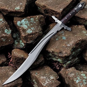 Couteau Bowie industriel artisanal personnalisé, lame en acier inoxydable, manche en bois, pointe clip, couteau de chasse et de survie à lame fixe, utilisation en extérieur - Product Image 6