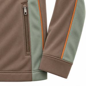 Ensemble de survêtement marron et vert, style sportif, entièrement zippé, unisexe, pour adulte, collection automne - Product Image 5