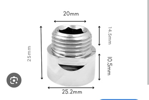 Raccord d'extension carré haute pression plaqué pour salle de bain, bras de douche, alimentation en eau - Product Image 4