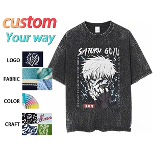 Camiseta con efecto acid wash para hombre, sostenible y cómoda, de tela suave y secado rápido, con logotipo y talla personalizados. - Product Image 1