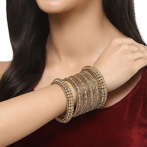 24K Gold Plated Brass Alloy Cuff <b>Bracelet</b> Emerald Cut <b>Crystal</b> Rhinestone Flower Pattern Women's Jewelry Claw Setting Third Party - Product Image 3