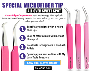 Private Label lash extension kit eyelash tweezers Boot Volume Isolation tweezers fiber tip stainless steel with 45 Degree <b>tools</b> - Product Image 2