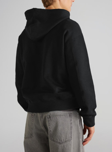 Sweat à capuche unisexe imprimé blanc en maille ample, 100 % coton doux molletonné, avec cordon de serrage réglable et poche kangourou, décontracté - Product Image 3