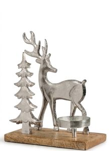 Sculpture de cerf moderne en métal plaqué or Lavie Creations pour la décoration de la maison, du bureau ou de Noël, ornement mural sculpté à la main - Product Image 2