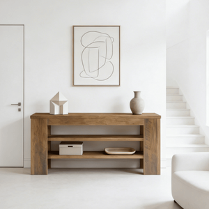 Consolle Lunga Moderna di Lusso in Legno Massello, Arredamento Contemporaneo per Ingresso, Appartamento, Hotel, Soggiorno - Product Image 4